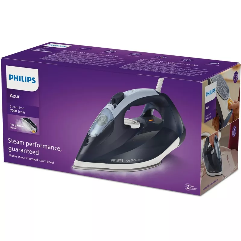 Sausasis ir garinis lygintuvas Philips DST7030/20 — 2800 W, 0,3 L talpa, 50 g/min nuolatinis garas, 250 g/min garo smūgis, SteamGlide Plus padas
