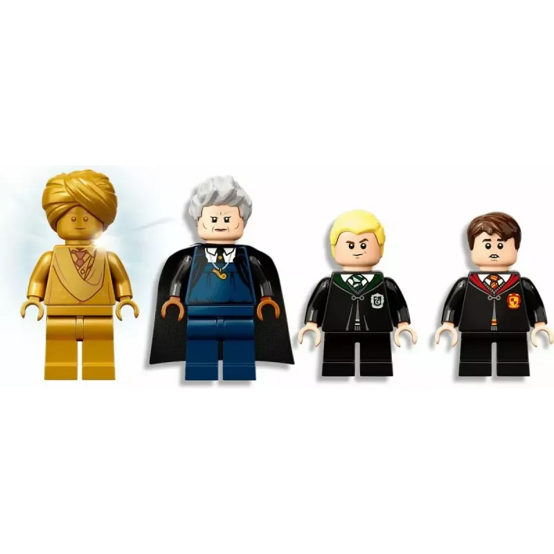 LEGO Harry Potter rinkinys Hogvartso pirmoji skraidymo pamoka 76395 su Harry ir Draco minifigūrėlėmis