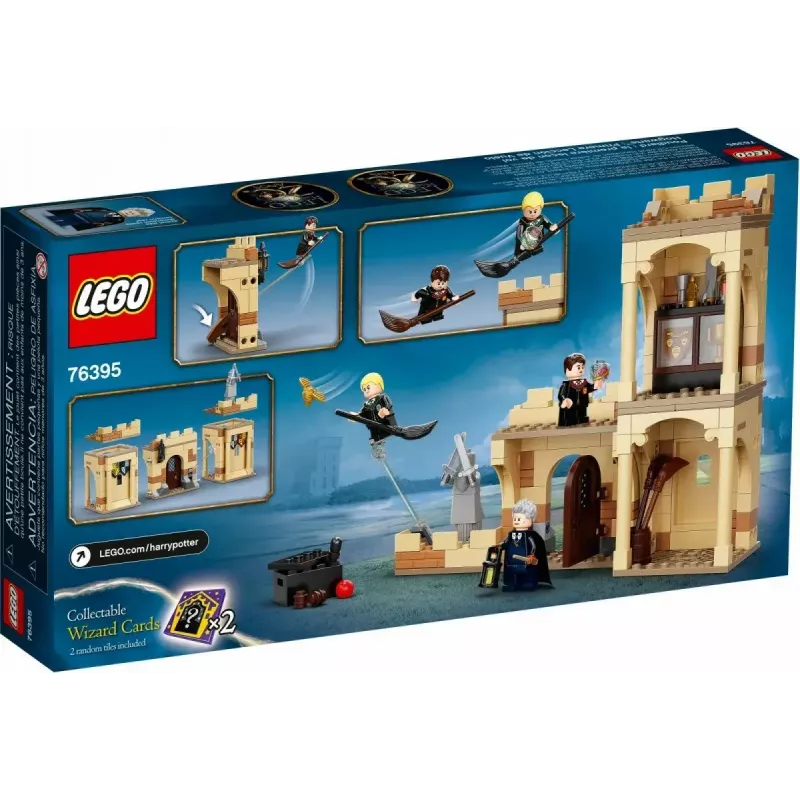 LEGO Harry Potter rinkinys Hogvartso pirmoji skraidymo pamoka 76395 su Harry ir Draco minifigūrėlėmis