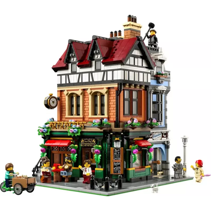 LEGO Icons statybinis rinkinys 10350 Tudor kampinis namas – 3 266 detalės, 8 minifigūrėlės, amžius 18+, 260×250×310 mm