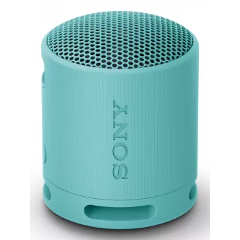 Sony SRS-XB100 – Belaidis Bluetooth garsiakalbis, nešiojamas, IP67 atsparus vandeniui ir dulkėms, 16 val. baterija, ekologiškas, lauko ir kelionių, mėlynas