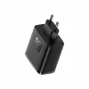 Greitasis įkroviklis Baseus Cube Pro 65W — 3 prievadai (2×USB-C, 1×USB-A), 110–240V, AC, universalus, juodas, 0,154 kg