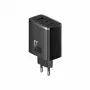 Greitasis įkroviklis Baseus Cube Pro 65W — 3 prievadai (2×USB-C, 1×USB-A), 110–240V, AC, universalus, juodas, 0,154 kg