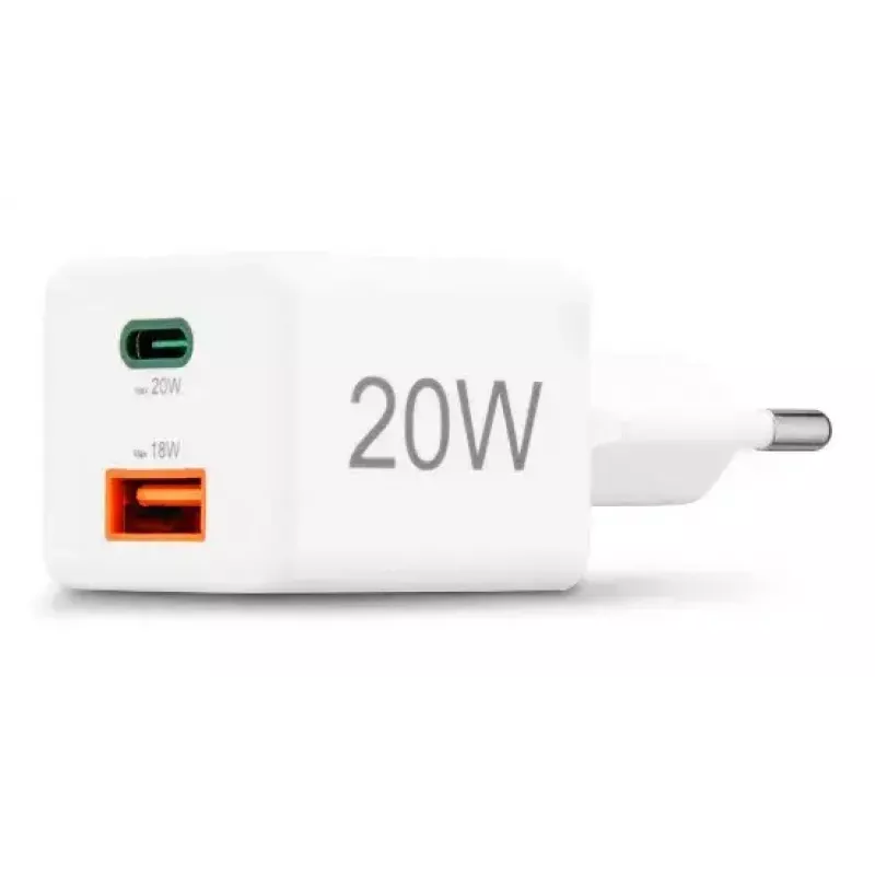 Hama 00201991 greitasis sieninis USB-C ir USB-A įkroviklis 20 W baltas