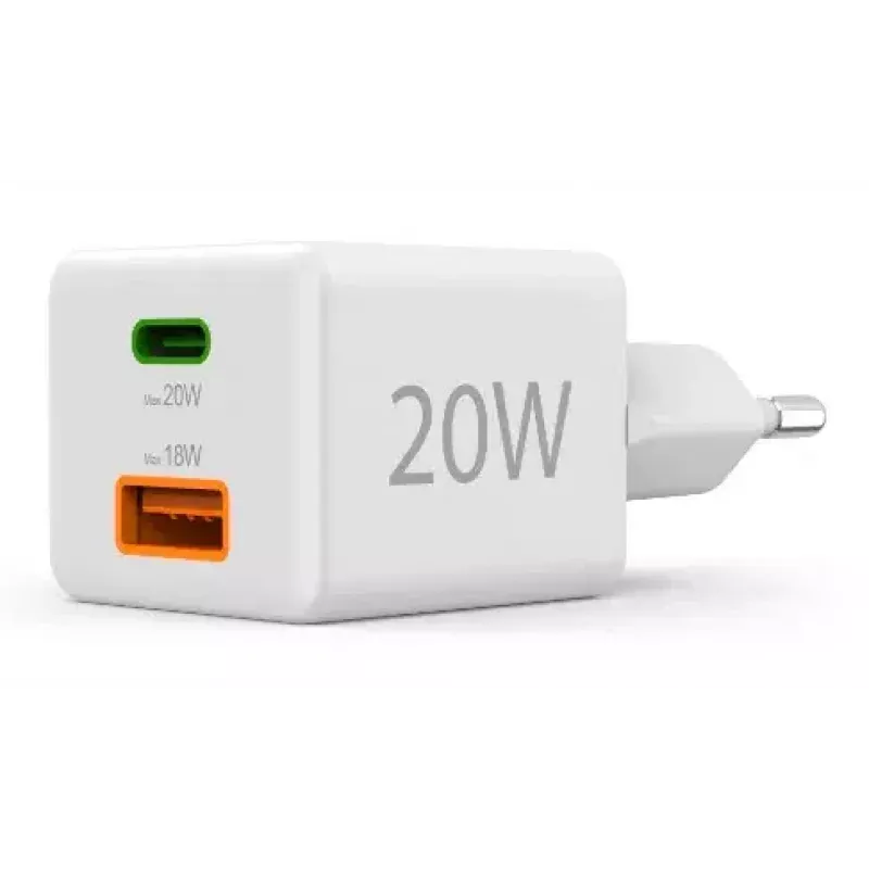 Hama 00201991 greitasis sieninis USB-C ir USB-A įkroviklis 20 W baltas