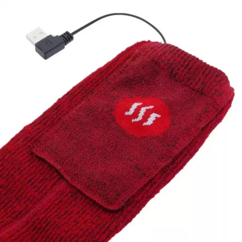 Šildomos sportinės kojinės Glovii GQ3M Unisex Raudona M, 94% akrilas 5% poliesteris 1% elastanas, integruotas šildymo elementas