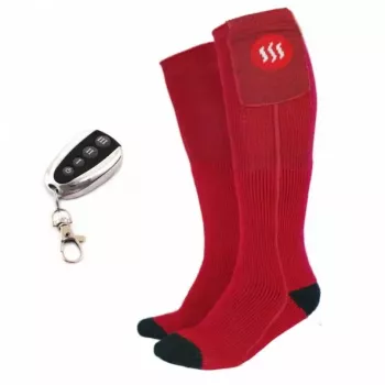 Šildomos sportinės kojinės Glovii GQ3M Unisex Raudona M, 94% akrilas 5% poliesteris 1% elastanas, integruotas šildymo elementas
