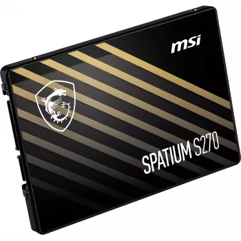 SSD 2.5 colio SATA III MSI SPATIUM S270 480GB — 3D NAND, 450 MB/s rašymas