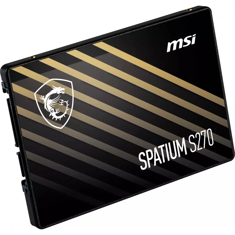 SSD 2.5 colio SATA III MSI SPATIUM S270 480GB — 3D NAND, 450 MB/s rašymas