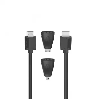 Hama HDMI laidas 1,5 m, A tipo kištukas – A tipo kištukas, 18 Gbit/s, juodas