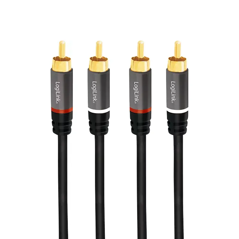 Audio kabelis LogiLink CA1206 3 m 2xRCA juodas