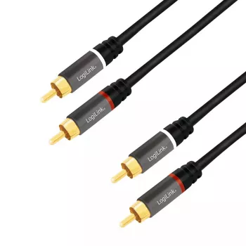 Garso laidas LogiLink CA1208 7,5 m 2 x RCA juodas