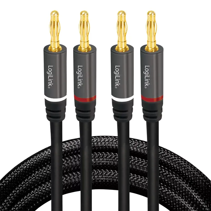 Audio kabelis LogiLink CA1211 5m 2x Banana juodas