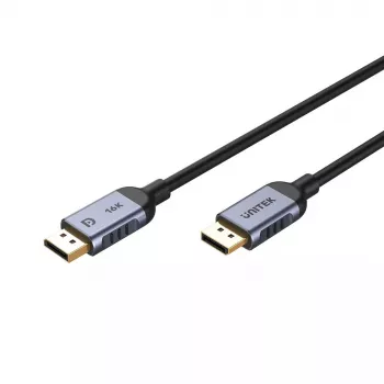 DisplayPort laidas Unitek C1626GY01-2M, DisplayPort 2.1 vyriškas–vyriškas, 2 m, 80 Gbit/s, 16K@60Hz, 4K@240Hz, HDR, HDCP 2.2