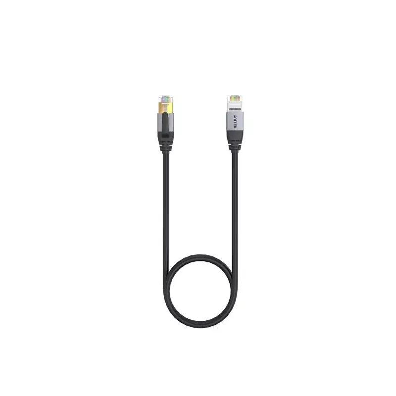 Tinklo kabelis UNITEK C18149AGY03-2M Cat8 RJ-45 2m Juodas