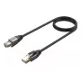 Tinklo kabelis UNITEK C18149AGY03-2M Cat8 RJ-45 2m Juodas