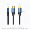 HDMI kabelis Vention 2.1 8K 2 m, pintas medvilninis apvalkalas, 48 Gbit/s, 120 Hz, HDMI Type A kištukas–kištukas, mėlynas