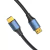 HDMI kabelis Vention 2.1 8K 2 m, pintas medvilninis apvalkalas, 48 Gbit/s, 120 Hz, HDMI Type A kištukas–kištukas, mėlynas