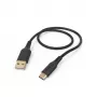 Hama Flexible USB kabelis USB 2.0 1,5 m USB A USB C Juodas