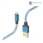 Laidas Hama Reflective 1,5 m mėlynas Lightning į USB A 2,4 A