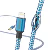 Laidas Hama Reflective 1,5 m mėlynas Lightning į USB A 2,4 A