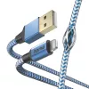 Laidas Hama Reflective 1,5 m mėlynas Lightning į USB A 2,4 A