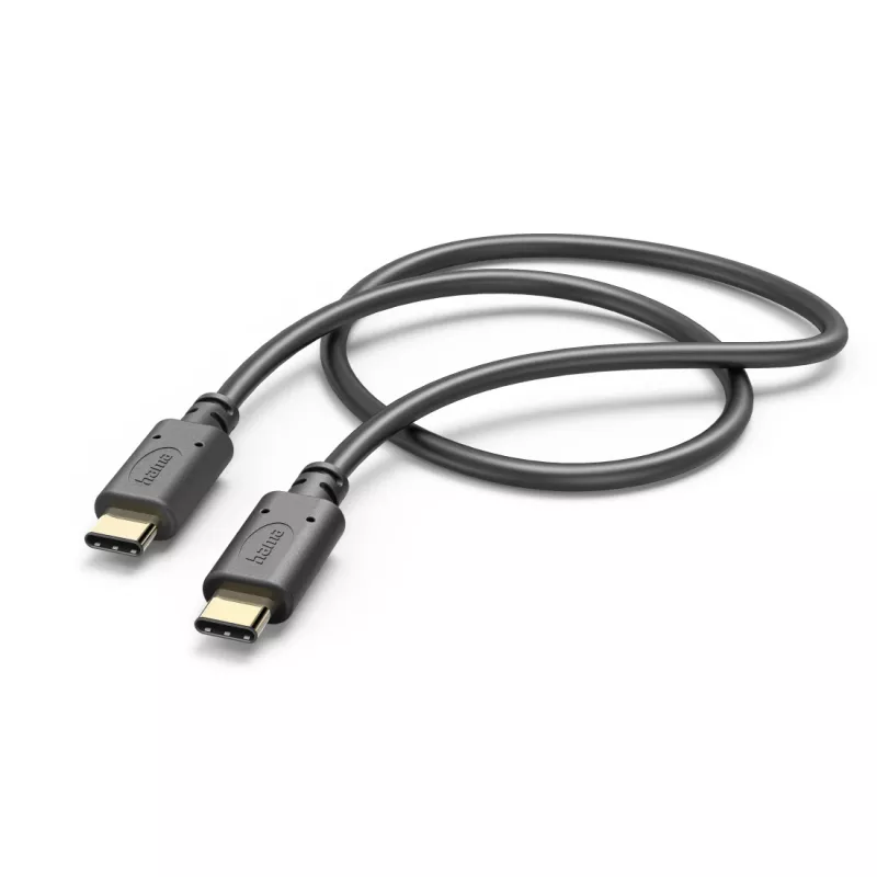 Hama įkrovimo laidas, USB-C – USB-C, 1 m, juodas