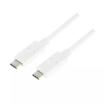 USB laidas LogiLink CU0131 USB 3.2 Gen 2 1 m USB-C baltas