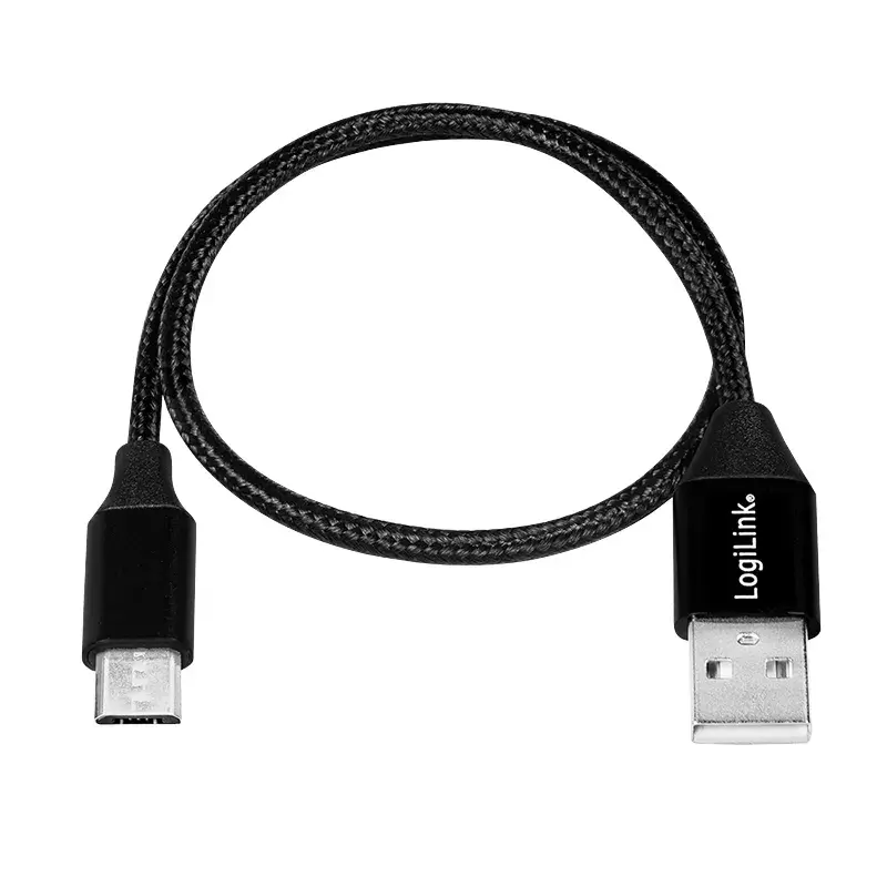 USB kabelis LogiLink CU0143 USB 2.0 0,3 m USB A Micro-USB B juodas