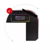 Kampinis žaidimų stalas Huzaro Hero 6.3 Black L formos anglies pluošto viršus 1540×1170×740 mm