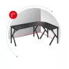 Kampinis žaidimų stalas Huzaro Hero 6.3 Black L formos anglies pluošto viršus 1540×1170×740 mm