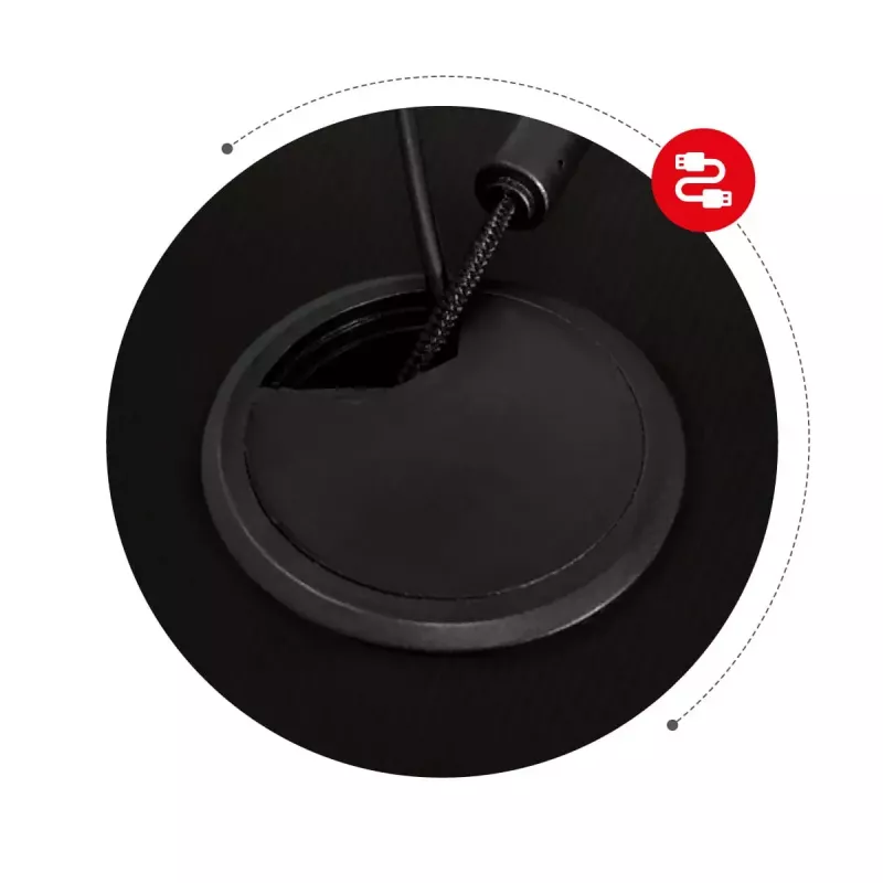 Kampinis žaidimų stalas Huzaro Hero 6.3 Black L formos anglies pluošto viršus 1540×1170×740 mm