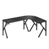 Kampinis žaidimų stalas Huzaro Hero 6.3 Black L formos anglies pluošto viršus 1540×1170×740 mm