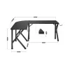 Kampinis žaidimų stalas Huzaro Hero 6.3 Black L formos anglies pluošto viršus 1540×1170×740 mm