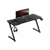 Ergonominis žaidimų stalas huzaro Hero 3.3 Juodas – tiesus stačiakampis 1400x600 mm