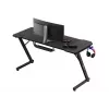 Ergonominis žaidimų stalas huzaro Hero 3.3 Juodas – tiesus stačiakampis 1400x600 mm