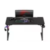 Ergonominis žaidimų stalas huzaro Hero 3.3 Juodas – tiesus stačiakampis 1400x600 mm