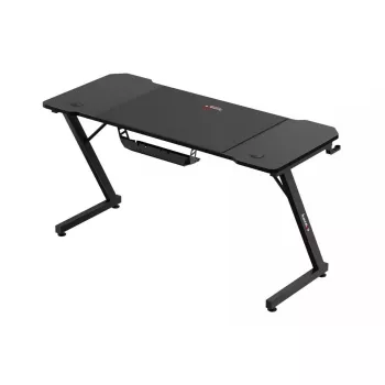 Ergonominis žaidimų stalas huzaro Hero 3.3 Juodas – tiesus stačiakampis 1400x600 mm