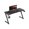 Gaming stalas huzaro Hero 3.3 RGB – juodas tiesus stalviršis 1400x600 mm, LED apšvietimas, puodelio laikiklis, ausinių kablys