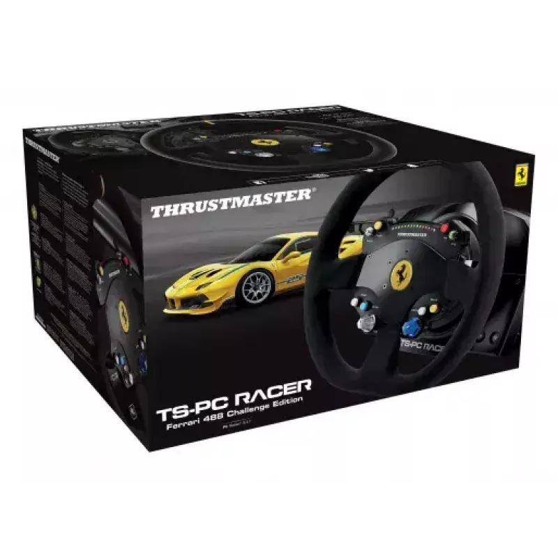 Thrustmaster TS-PC Racer Ferrari 488 Challenge Edition vairas, juodas, USB 2.0, analoginis/digitalinis