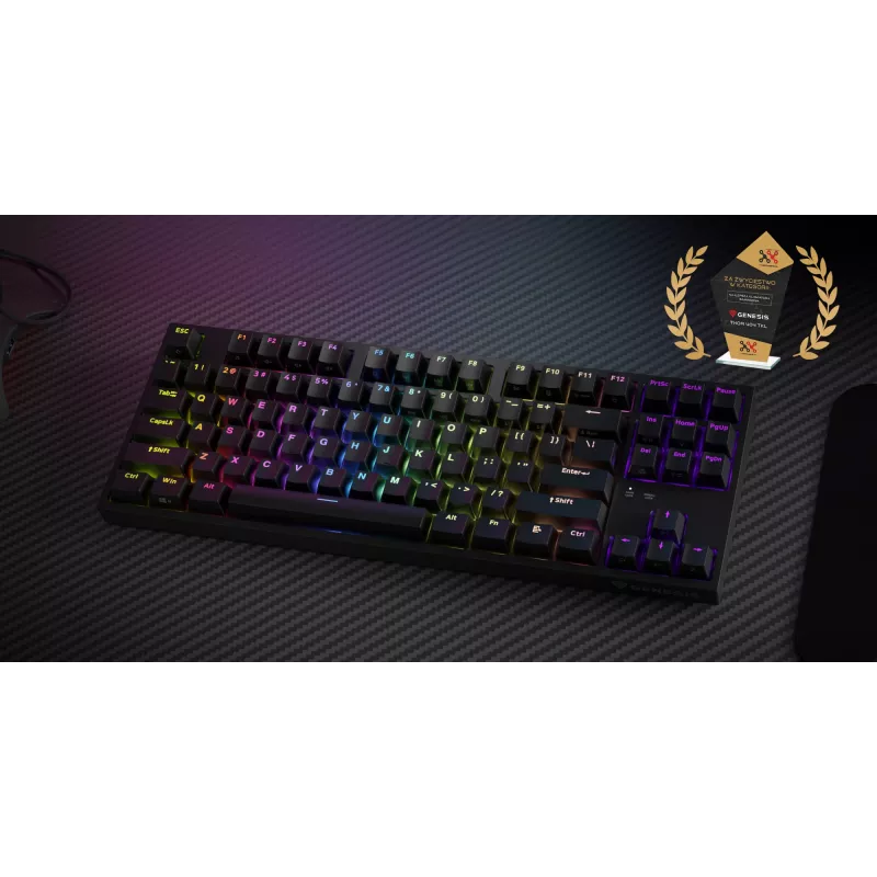 GENESIS Thor 404 TKL klaviatūra žaidimams USB QWERTY US International juoda