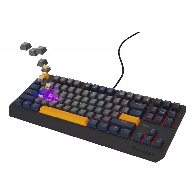 GENESIS Thor 230 TKL klaviatūra žaidimams USB QWERTY anglų mėlyna