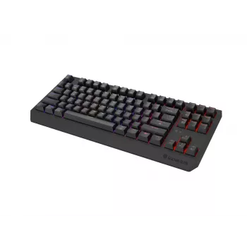 Mechaninė žaidimų klaviatūra GENESIS Thor 230 TKL be skaičių bloko – USB, RF belaidis, Bluetooth, 87 klavišų QWERTY, pilka