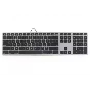 Klaviatūra Matias FK318LB-UK RGB apšvietimas Mac Space Gray — be skaičių bloko, JK išdėstymas