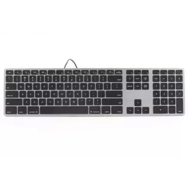 Klaviatūra Matias FK318LB-UK RGB apšvietimas Mac Space Gray — be skaičių bloko, JK išdėstymas