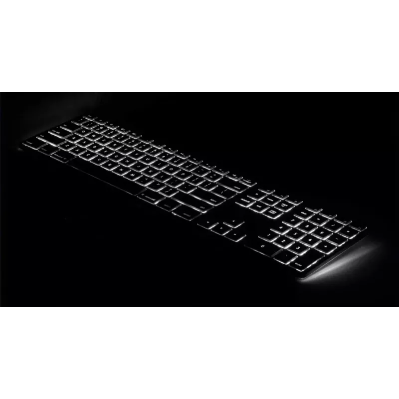 Klaviatūra Matias FK318LB-UK RGB apšvietimas Mac Space Gray — be skaičių bloko, JK išdėstymas