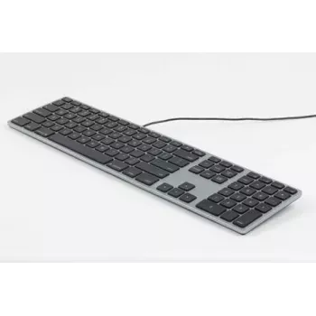 Klaviatūra Matias FK318LB-UK RGB apšvietimas Mac Space Gray — be skaičių bloko, JK išdėstymas