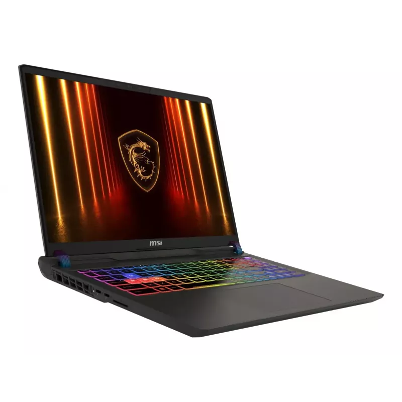 MSI Vector 16 HX AI A2XWHG-256PL nešiojamas kompiuteris, Intel Core Ultra 7 255HX, 40,6 cm (16 colių) Quad HD+, 16 GB DDR5, 1 TB SSD, NVIDIA GeForce RTX 5070 Ti, Wi-Fi 7, Windows 11 Home, pilkas