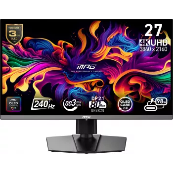 Monitorius MSI MPG 272URX QD-OLED 67,3 cm (26,5 colio) 4K Ultra HD juodas