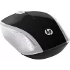 HP Wireless Mouse 200 (Pike Silver), ambidekstrinė, optinė, RF belaidė, 1000 DPI, sidabrinė